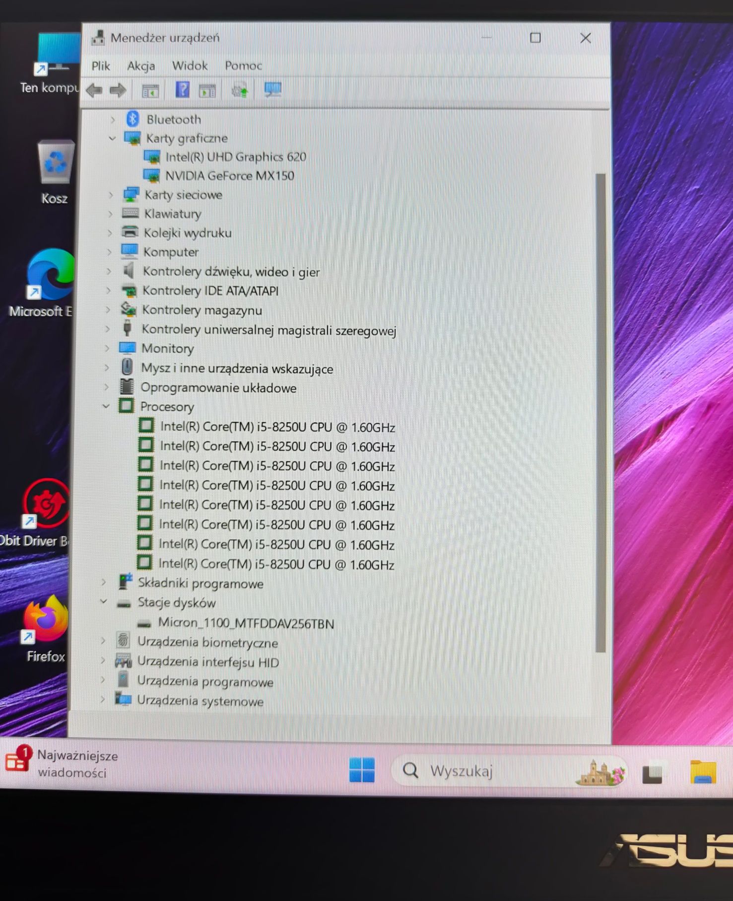 Asus Zenbook UX331 i5 8gb SSD256gb  nVidia MX150