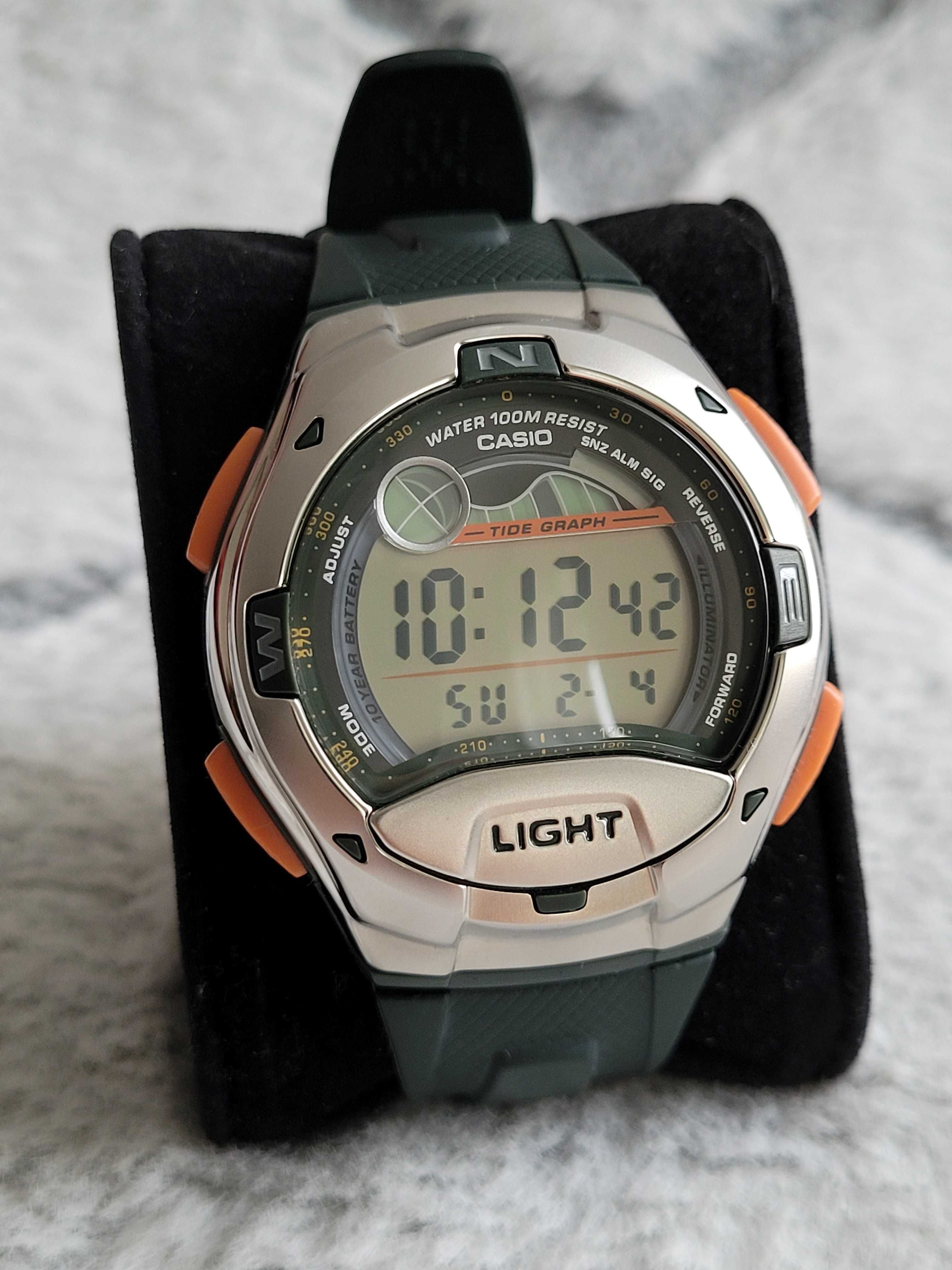 Casio W-753 fazy księżyca pływy zegarek