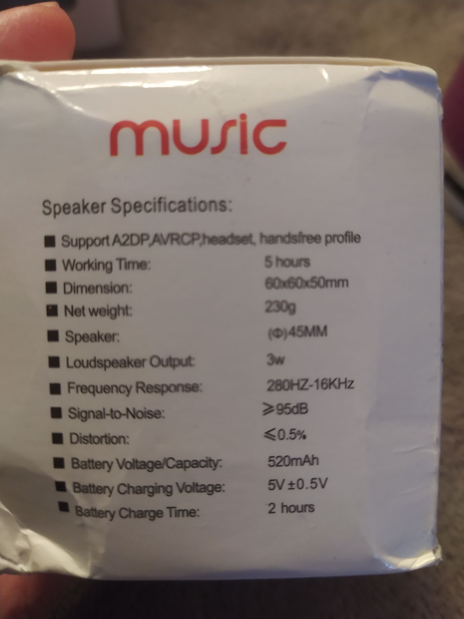 Nowy minigłośnik bluetooth różowy