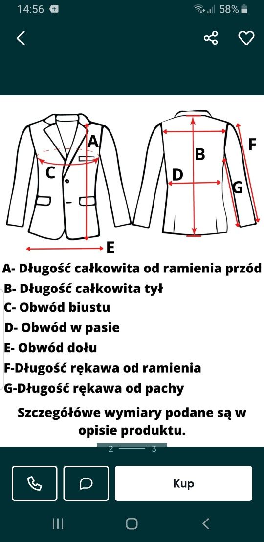 Garnitur męski S granat i gratis koszula