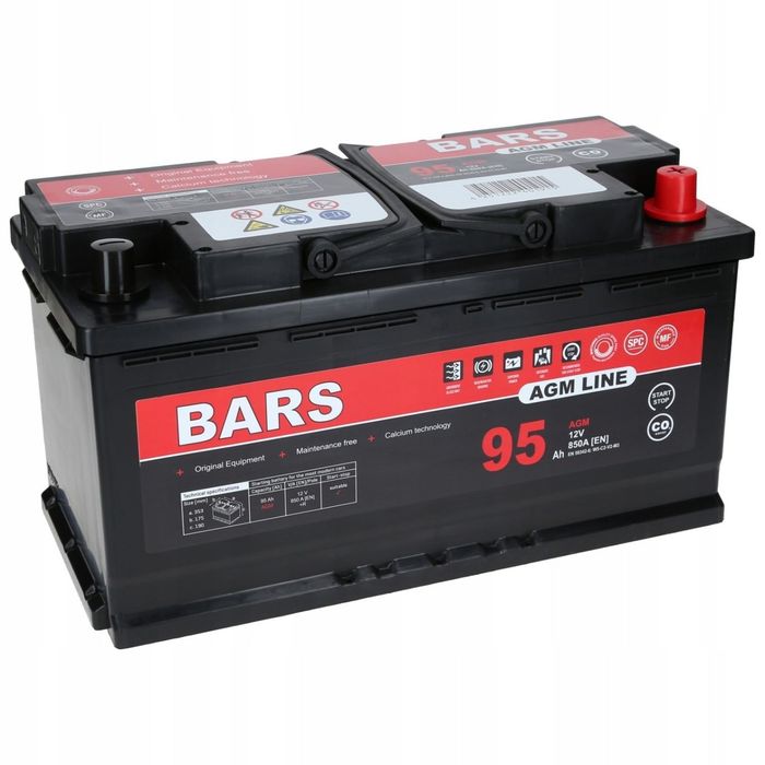 Akumulator Bars AGM LINE 12V 95Ah 850A L5 Start-Stop P - 25 kg