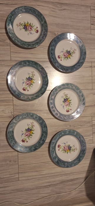 Talerze obiadowe porcelana zestaw Rosenberg 6 sztuk