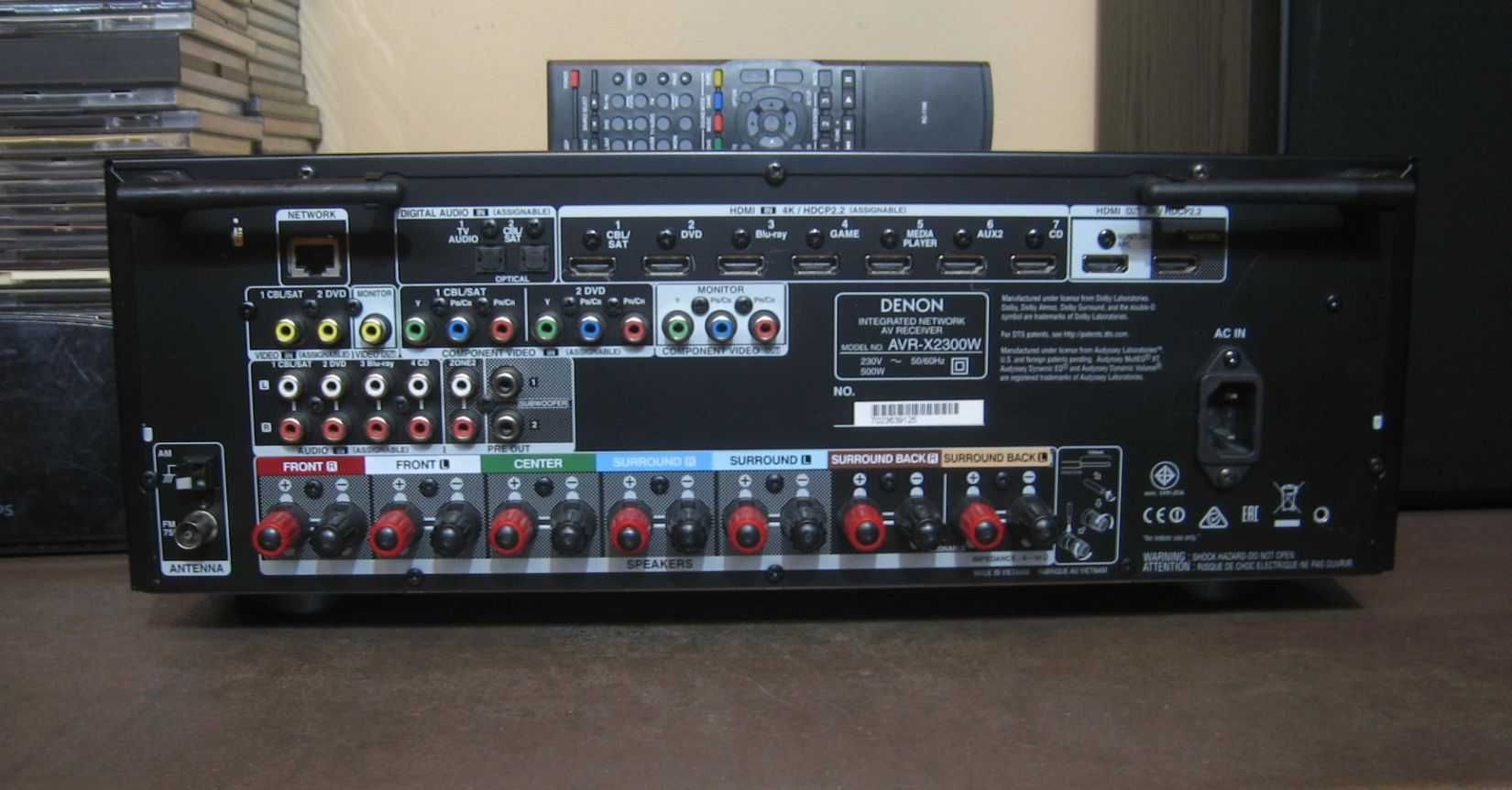 Amplituner DENON AVR-X2300+pilot Bluetoth Wi-Fi AirPlay Tuner Internet