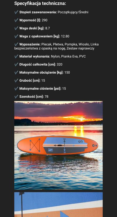 Deska do pływania SUP