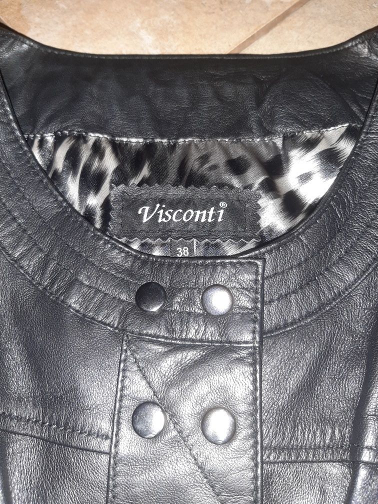 Кожаная куртка Visconti, размер 38, S