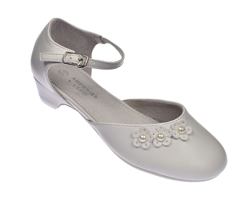 Buty komunijne białe balerinki dziewczęce 60/24 rozm. 33