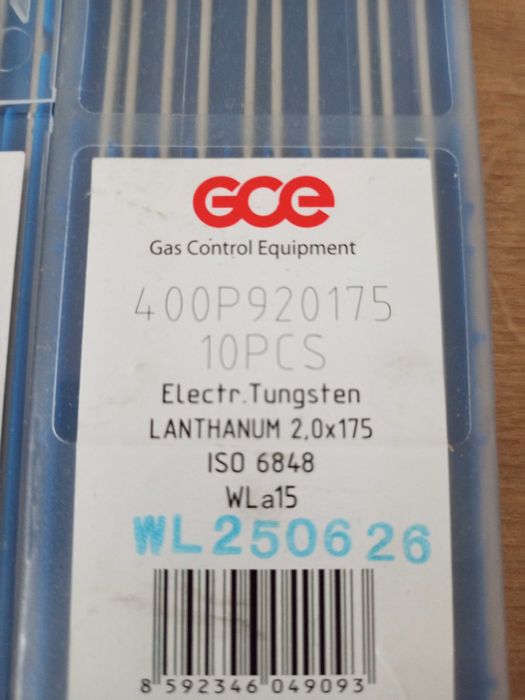 Elektrody wolframowe TIG złote 20szt