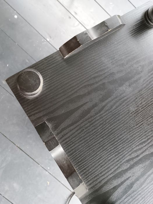 Szafka narożna czarna z szufladką