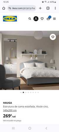 Cama de Casal ikea mod. HAUGA 160x200