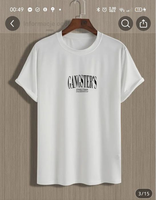 Koszulka męska z nadrukiem, dostępne wszystkie rozmiary.
