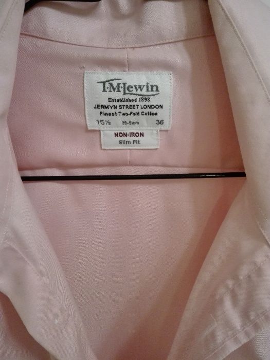Koszula slim fit TM Lewin na spinki koł. 39cm
