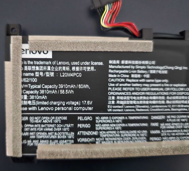 Bateria Lenovo Legion 5 15ACH6H 5B11B48816 5B11B48817 L20M4PC0 OEM
