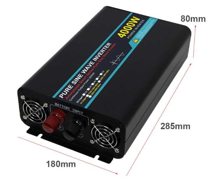 [NOVO] Inversor / Transformador 2000W / 4000W [Onda Pura] [12V / 24V]