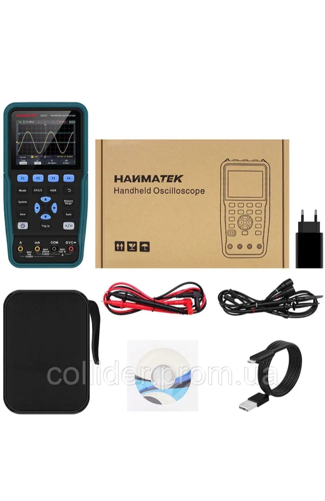 Осциллограф мультиметр HANMATEK HO52S 2 х 50 МГц, 250 МВ/с, DMM