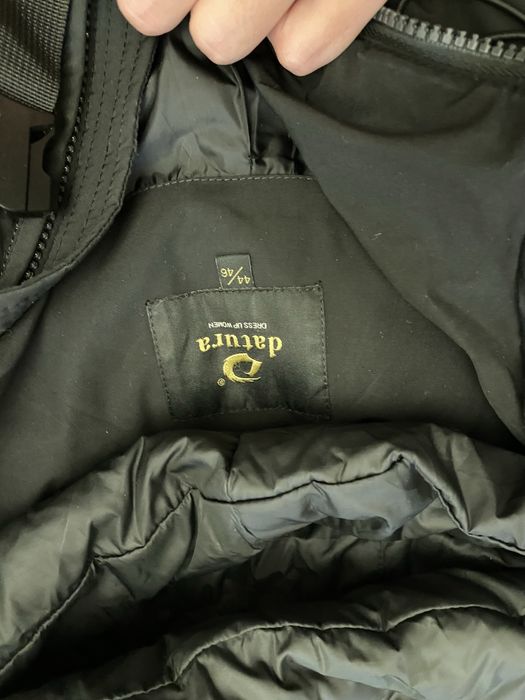 Пальто пуховик с сумкой через плечо