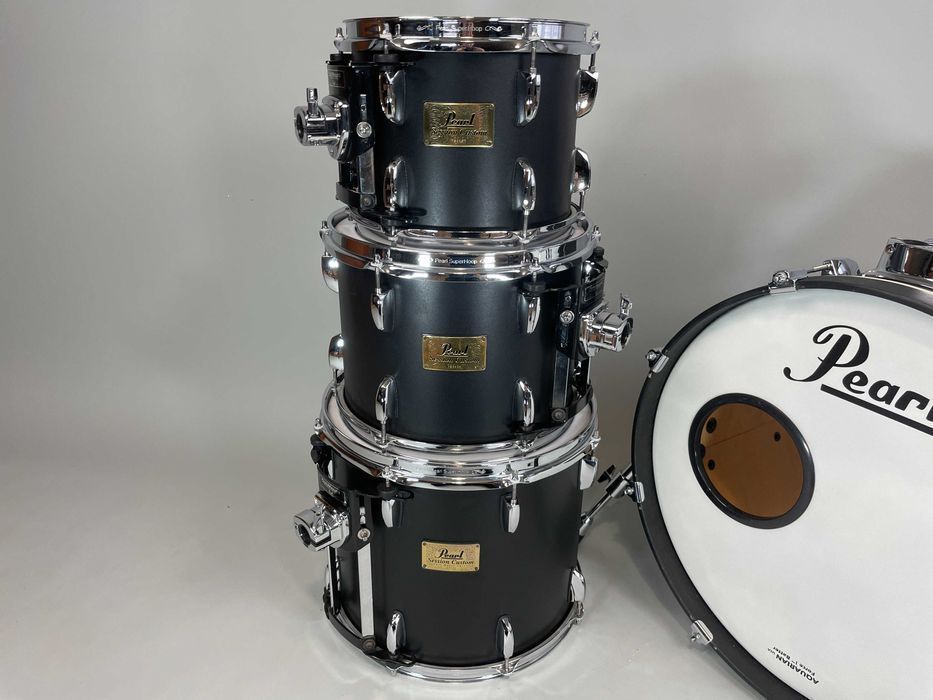 Pearl Session Custom All Maple SRX Black 20"/10"/12"/14" Perkusja