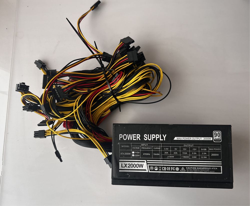 Блок живлення для майнінга LX2000W 2000W 90 Plus Platinum