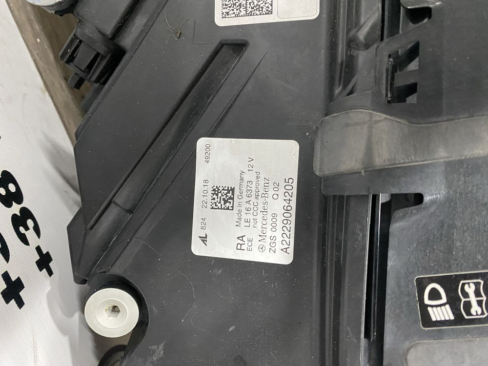 Mercedes S клас W222 фара права ліва рестайлінг Multibeam led