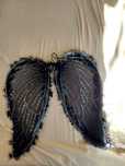 Asas de cupido fantasia preta para carnaval/halloween