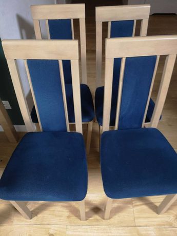 Stół 90/140 x 90 oraz 4 krzesła