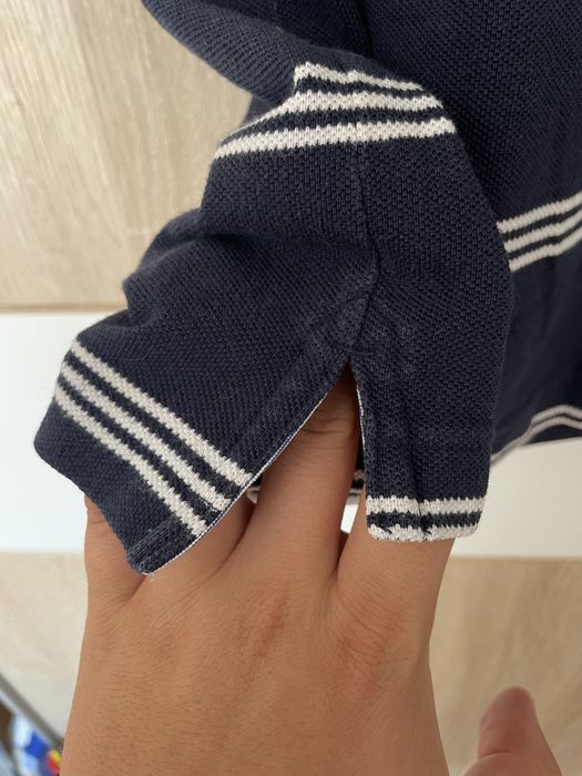 Koszulka Polo Tommy Hilfiger M granatowa paski logowana hit