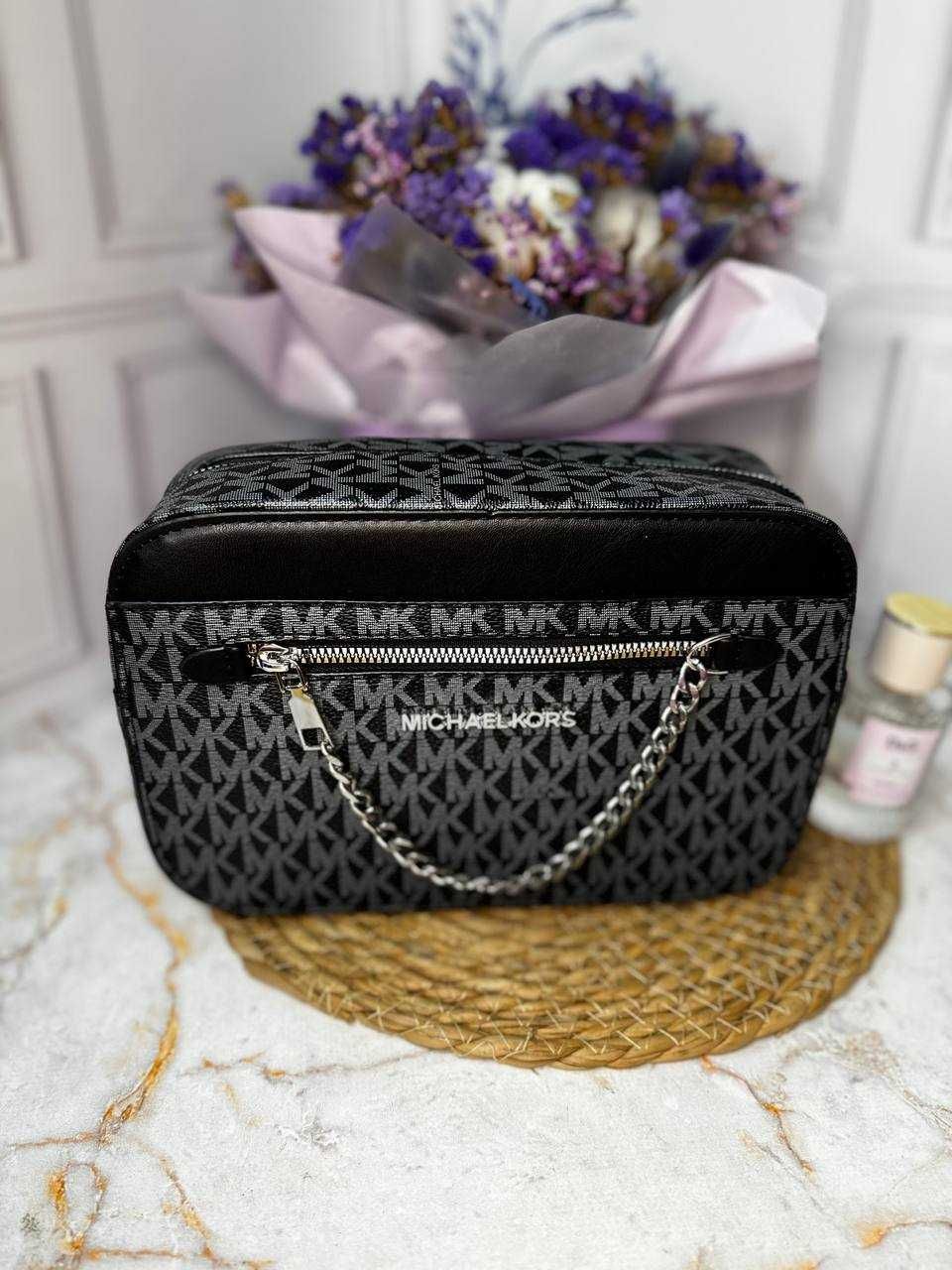 Сумка Майкл Корс/Жіноча сумочка Michael Kors чорна/Сумочка Мішель Корс