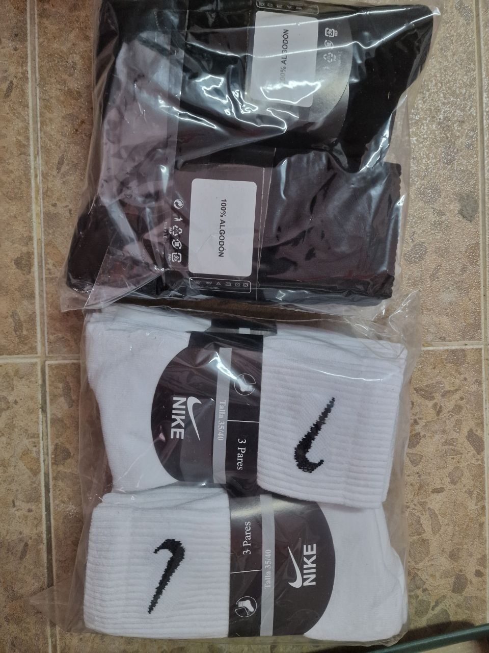 Meias de cano alto 12 pares