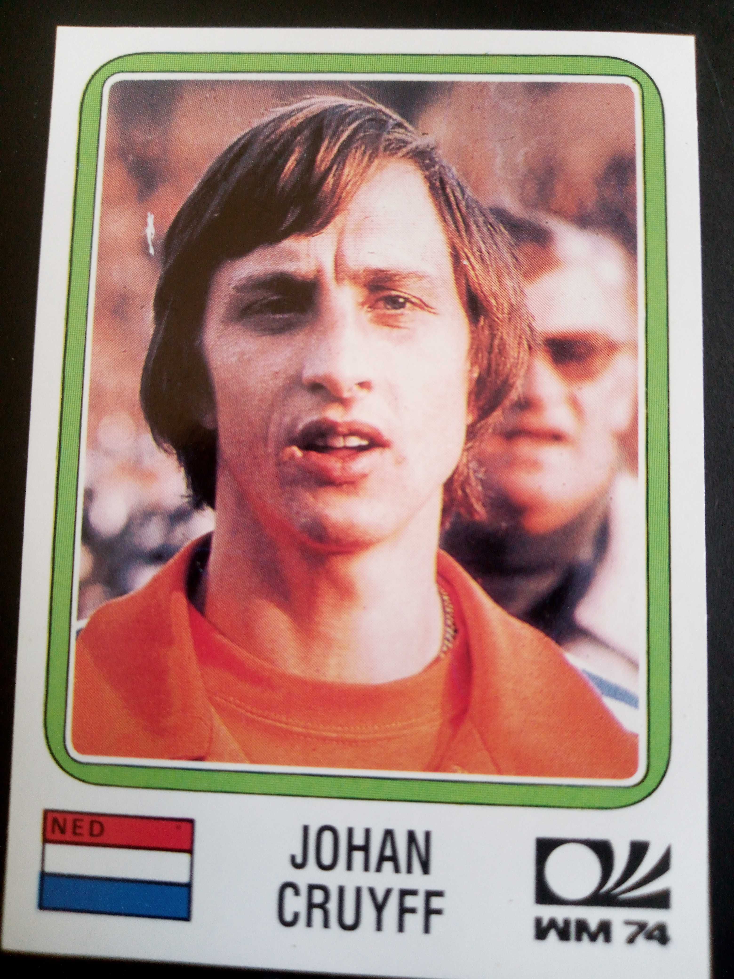 Cromo Panini World Cup Story de Johan Cruyff no Mundial 74 na Alemanha