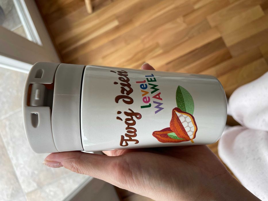 Kubek termiczny z sitkiem, porządny, NOWY Wawel