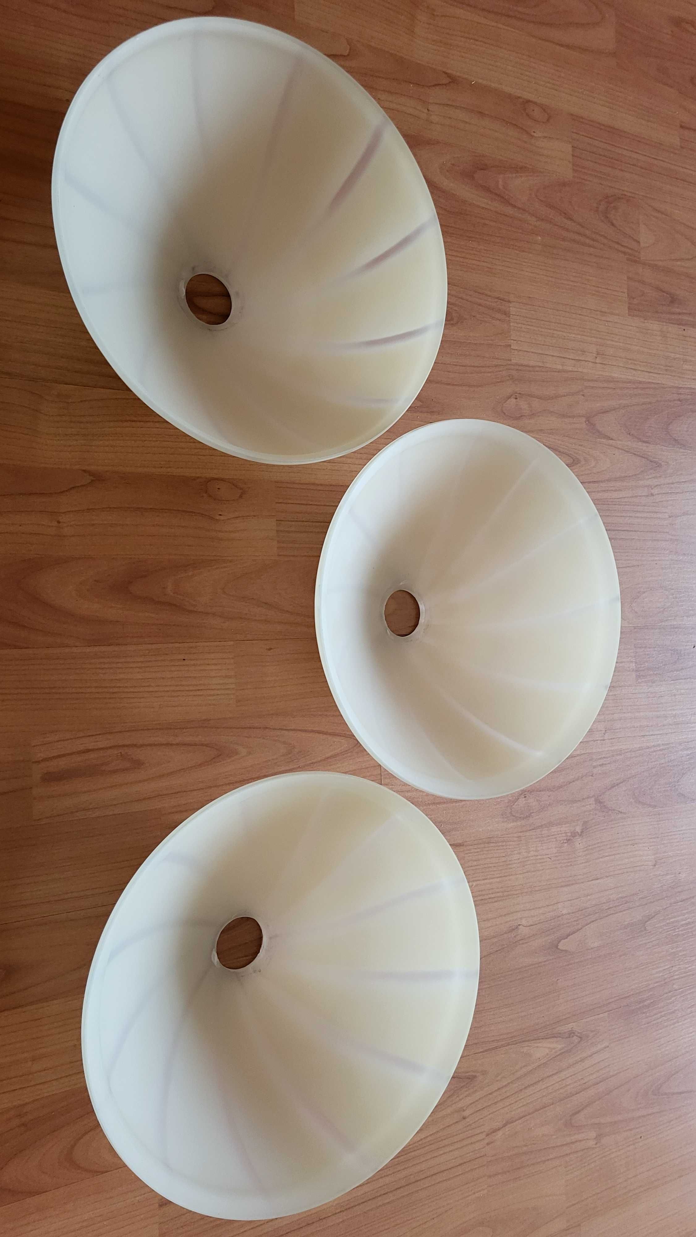 Klosze do lampy 3 sztuki, kształt miski, 30 cm
