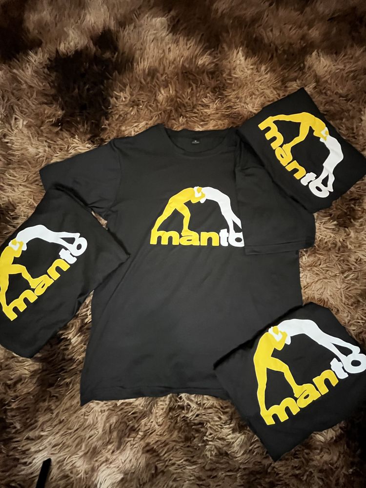 Футболка Manto / Чоловіча футболка Манто чорна / футболка с борцами