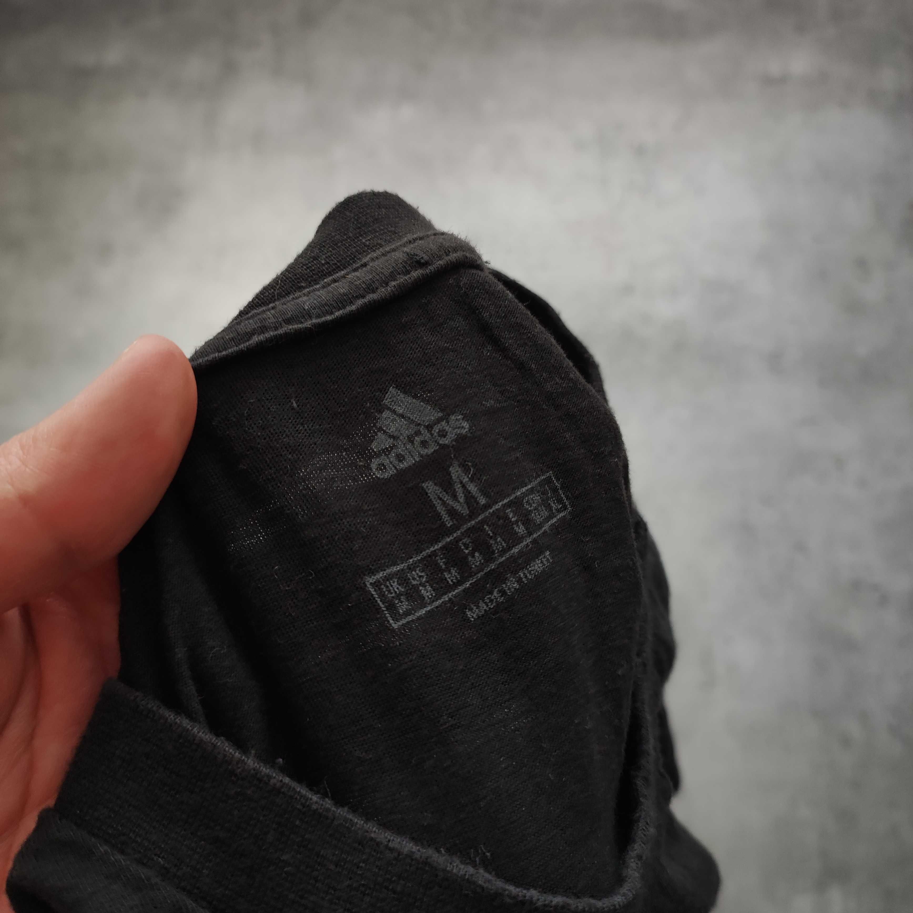 MĘSKA Koszulka Bawełna Duże Logo Nadruk Clima Adidas Sport Codzienna