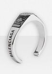 Metalowa bransoletka z emblematem Balenciaga w kolorze srebrnym