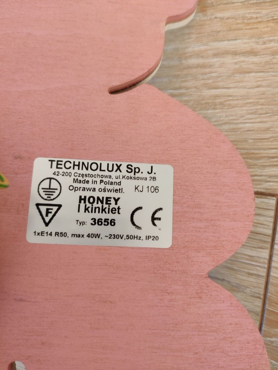 Kinkiet Technolux Honey pokój dziewczynka lampka miś