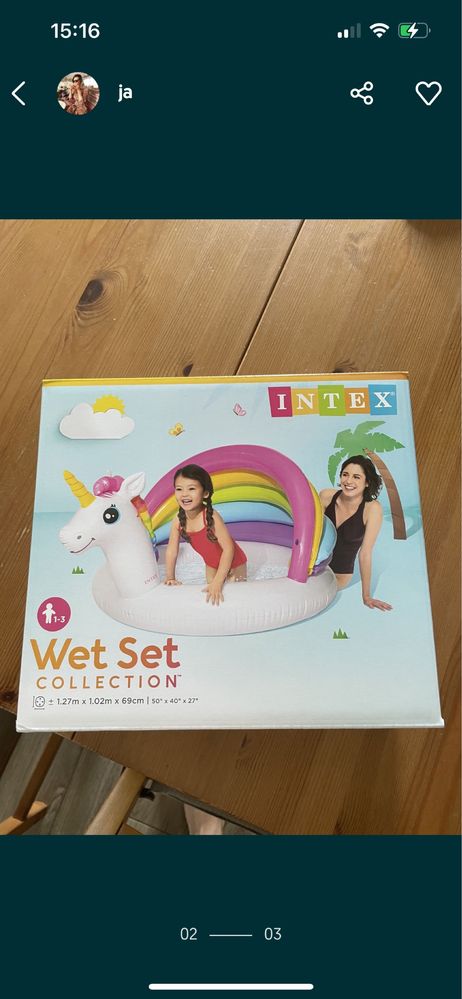 Intex basen jednorozec nowy