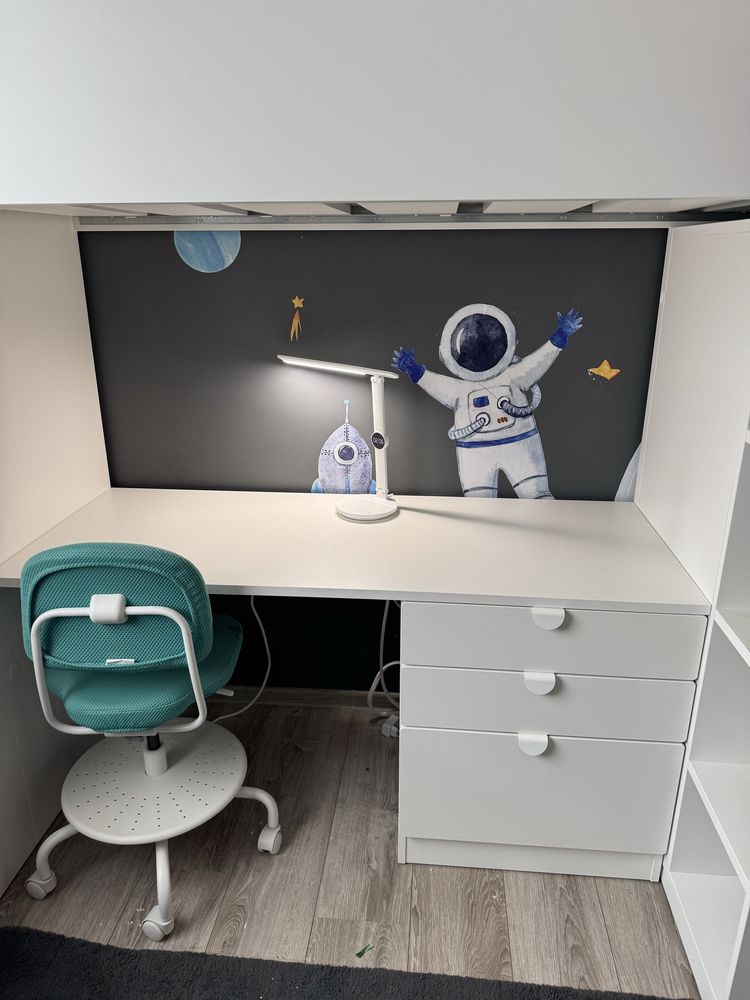 Łóżko pietrowe ikea Smastad kupione  2024 białe 90x200
