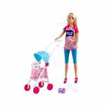 Lalka z pieskiem wózku i akcesoriami Lalka jak Barbie