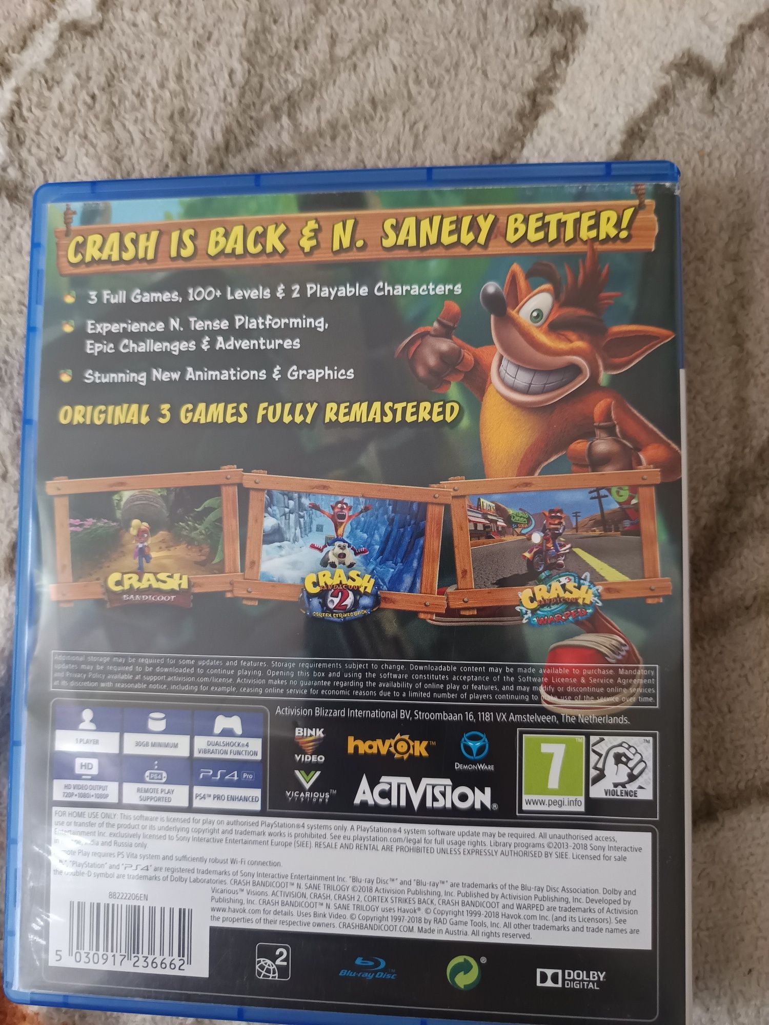 Gra Ps4 Crash Badicoot n-sane trilogy