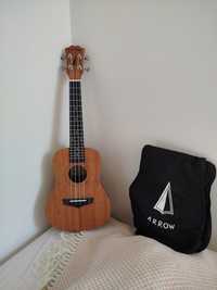 ukulele Arrow, koncertowe, brązowe + pokrowiec gratis