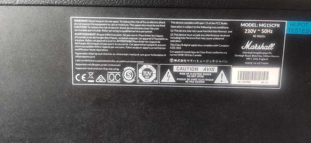 Гітарний комбопідсилувач Marshall mg15gr