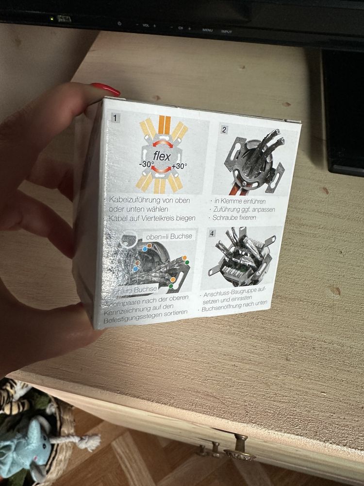 Gniazdo sieciowe/internetowe RJ45 pojedyńcze