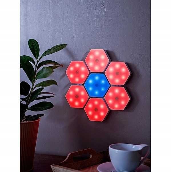 Lampa ścienna modułowa oświetlenie LED RGB dekoracja ozdoba Pilot