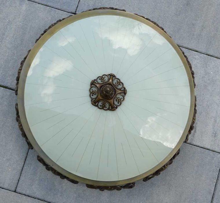 Duży PLAFON Lampa sufitowa żyrandol plafoniera mosiądz 58 cm