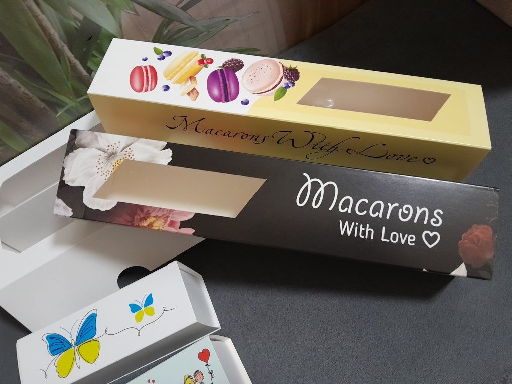 Упаковка коробка для конфет пряников пирожных макаронс