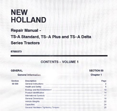 Instrukcja napraw kalibracji kody bledów new holland tsa