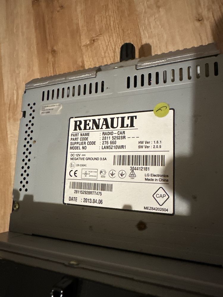 Oryginalne radio do renault clio 4 z 2013r