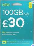 EE UK +44 Starter England SIM Card Prepaid + £9.70 Aktywna