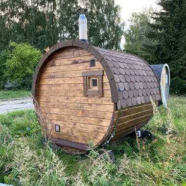 Sauna Beczka Ogrodowa 2х2 m Fińska Ruska Bania z Piecem - Producent