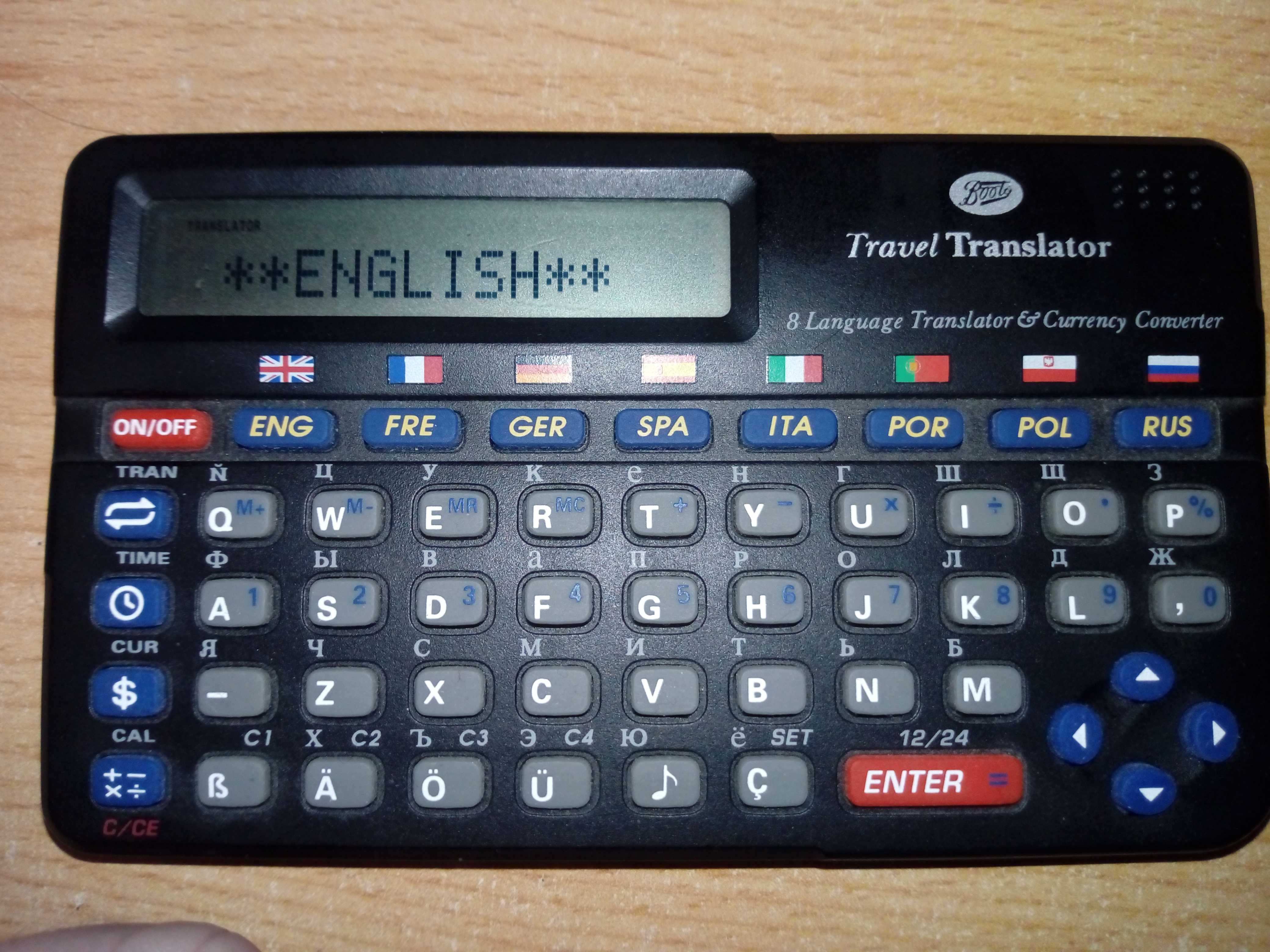 Tłumacz kieszonkowy- Travel Translator 8 języków stan BDB