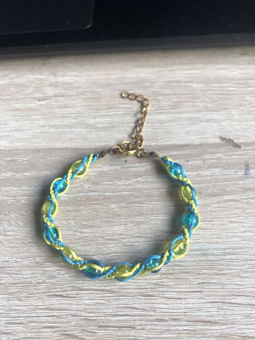 Bransoletka makrama koraliki crackle